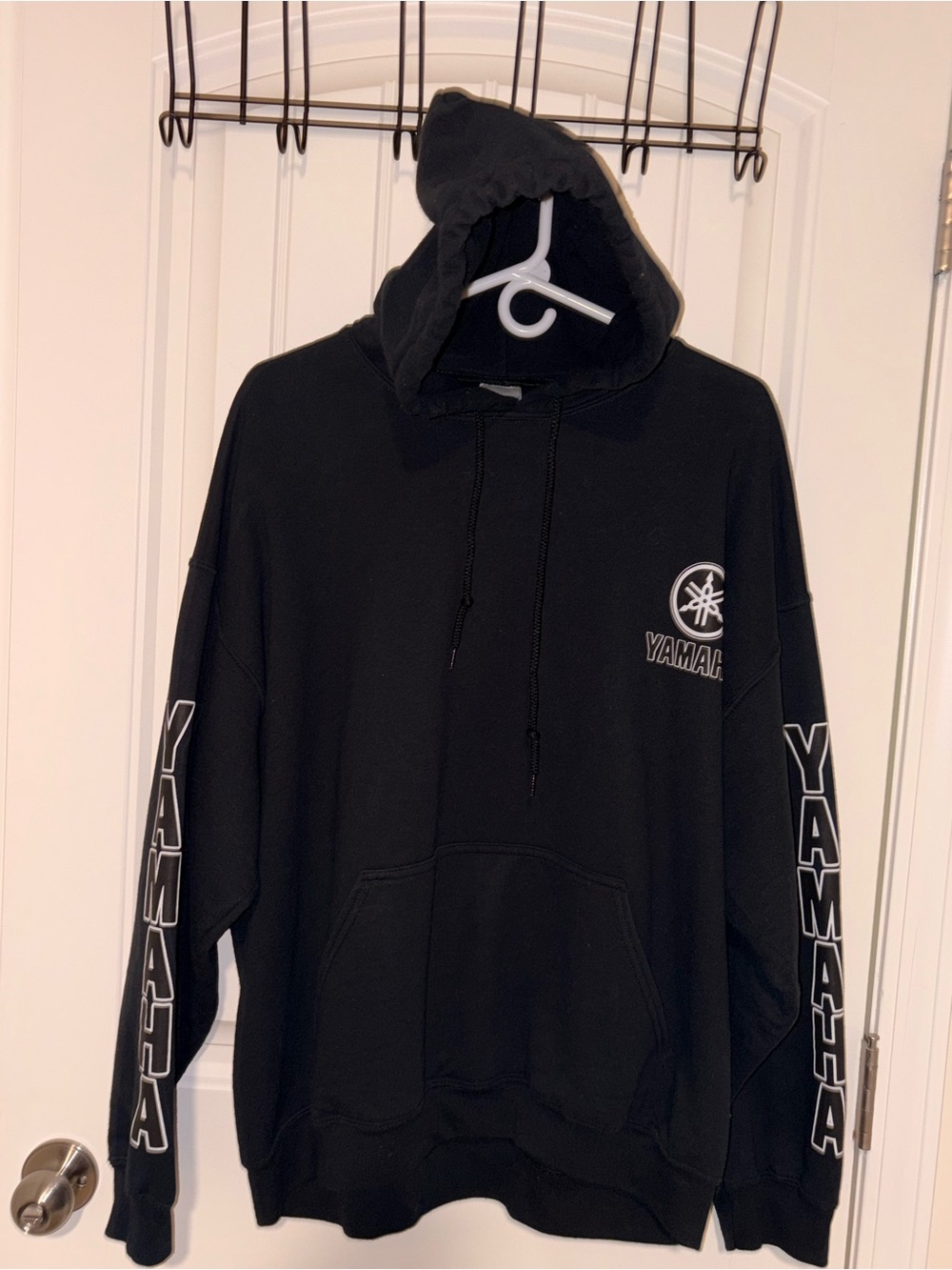 Gildan Black Yamaha Logo Hoodie for Men